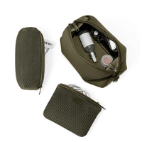 Sac de maquillage personnalisé de luxe en néoprène avec fermeture éclair, réutilisable, imperméable, léger, recyclable, grande capacité, pliable, portable