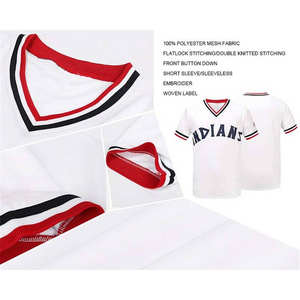 Custom Sublimation <b>Mesh</b> Baseball Jersey <b>Short</b> Sleeve Wholesale High Quality Quick-Drying Breathable Baseball Uniform - Product Image 2