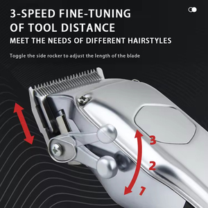 全身金属バリカンLCDディスプレイサロンコードレス低ノイズヘアトリマープロフェッショナル理髪バリカン - Product Image 6