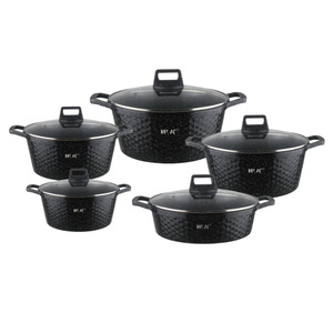 <span class=keywords><strong>Set</strong></span> di 10 <span class=keywords><strong>Pentole</strong></span> Antiaderenti in Alluminio con Coperchi in Vetro, Design Moderno e Semplice, Base Multistrato, Essenziali per la Cucina di Casa - Product Image 3