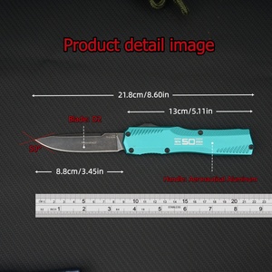 Cuchillo de Camping Ligero Kershaw9000 con Mango de Aluminio Aeroespacial y Hoja D2 de Punta Clip, 21.8CM, Apertura Directa por Empuje, para Exteriores - Product Image 6