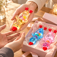Jouet anti-stress en forme de canard transparent, mignon et moelleux, à presser, pour un plaisir sensoriel