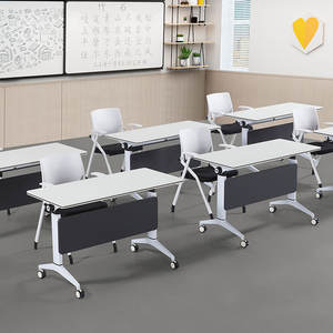 Nouveaux bureaux de conférence debout pliables modernes de luxe pour l'école à domicile appartement hôtel utiliser un matériau en bois durable - Product Image 2