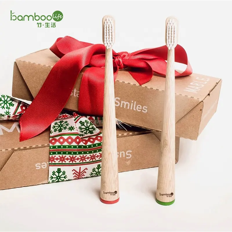 Natuurlijke Bamboe Tandenborstel Met Bamboe Houten Case 100% Biologisch Afbreekbaar Houtskool Tandenborstel Voor Kinderen En Volwassenen Bpa Gratis