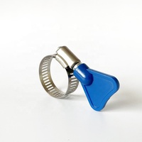 Colliers de serrage à vis sans fin réglables en acier inoxydable avec poignée en plastique de type clé, finition zinc, personnalisables, OEM, pour tuyaux métriques
