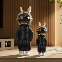 Sculpture de lapin mécanique en résine Art Déco, décoration de luxe pour la maison, salon, bureau, table