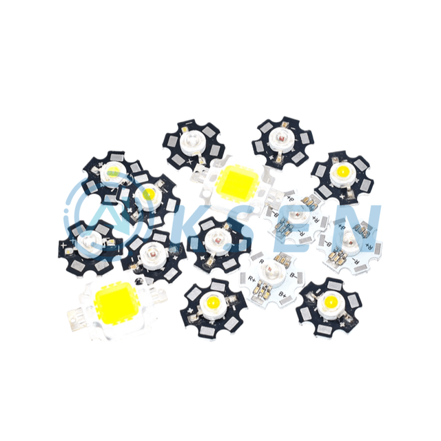 AI-KSEN 3W/10W LED Beads with Board, High-power High Brightness, White/red/blue/yellow/green Light with Aluminum Substrate, RGB