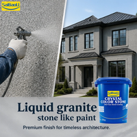 Nouvelle Revêtement d'isolation de toiture élastique en acrylique et revêtement liquide imperméable en pierre, adapté à une utilisation sur les murs intérieurs et extérieurs.