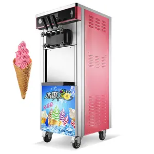 Machine à glace commerciale droite, appareil de haute performance pour la fabrication de desserts glacés