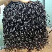 Extensiones de Cabello Humano 100% Virgen Brasileño Remy, Rizado Pixie, Doble Trama, Color 12A, 100 Gramos
