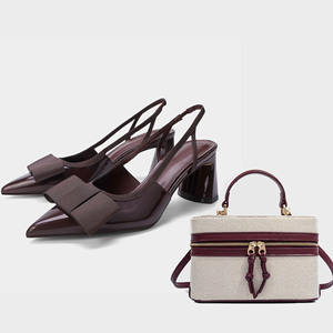 Ensemble de chaussures et de sac en <span class=keywords><strong>jean</strong></span> bleu très populaire pour femmes, pour les soirées, chaussures à bout pointu avec strass et talons hauts, ensemble de chaussures et de sac à main - Product Image 6