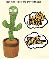 Cactus musical interactif en peluche, chantant et dansant, avec 120 chansons anglaises, pour enfants - Nouveauté très prisée