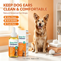 Nettoyant auriculaire pour chien recommandé par les vétérinaires pour l'élimination de la cire excessive et le soin apaisant des oreilles avec formule avancée d'huile ozonée