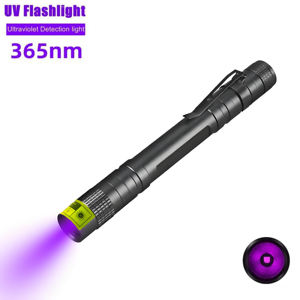 Linterna LED UV de bolsillo de 3W 365nm <span class=keywords><strong>con</strong></span> filtro negro, <span class=keywords><strong>luz</strong></span> de pluma negra portátil para detector de orina de dinero para mascotas - Product Image 1
