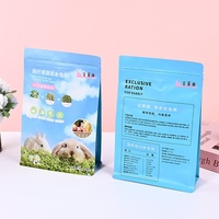 Emballages personnalisés pour aliments pour animaux de compagnie de qualité alimentaire, sacs à huit soudures latérales pour nourriture pour chiens, chats et lapins - Commandes personnalisées acceptées