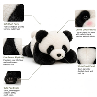 Fabricant de jouets en peluche personnalisés en forme d'ours panda, prototypage rapide, poupée panda douce, mascotte commerciale, en gros, faible teneur en coton PP, anti-stress
