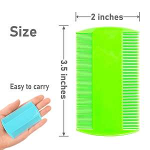 Peigne anti-puces double face à dents fines 2026 pour adultes et enfants, idéal pour l'élimination des pellicules et des poux, convient aux bébés - Product Image 3