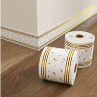 Autocollant mural décoratif de luxe pour la maison, cadre mural, 10 cm * 5 m, PVC auto-adhésif, plinthe, carrelage mural