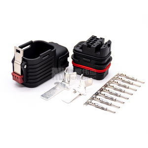 IP67 Hybrid stecker 2 8 Leistungs signals tifte Kunststoff rechtwinkliger Stecker 100A für 16 mm2 Kabel und Buchse für E-Bike - Product Image 5