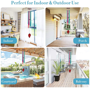 Vente en gros de carillons éoliens pour la décoration extérieure élégante Porche en métal et en bois de haute qualité Jardins et carillons éoliens commémoratifs - Product Image 5