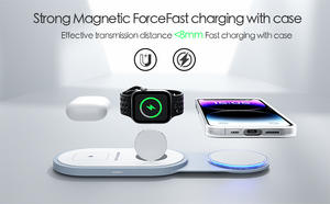Nuovo Prodotto 2026 Caricatore Wireless Pieghevole Mini Multifunzione con Forte Magnete 3in1 per <span class=keywords><strong>iPhone</strong></span> 15 <span class=keywords><strong>Pro</strong></span> <span class=keywords><strong>Max</strong></span> con Luce Notturna - Product Image 4