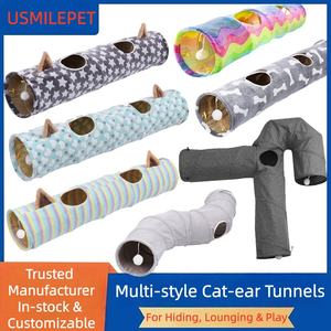 USMILEPET Tunnel per Animali Domestici in Nylon Vendita Calda Giocattolo Colorato Ecologico Stile Classico per Addestramento Agilità di Gatti e Gattini - Product Image 2