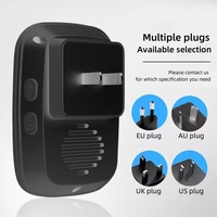 Sonnette de porte audio sans fil intelligente pour la maison, 38 mélodies, interphone vidéo étanche IP44, nouveau design noir et blanc, en promotion