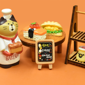 Negozio di caffè in miniatura cartellone in resina Flatback Cabochon per casa delle bambole Scrapbooking accessori per crema da cucina - Product Image 2