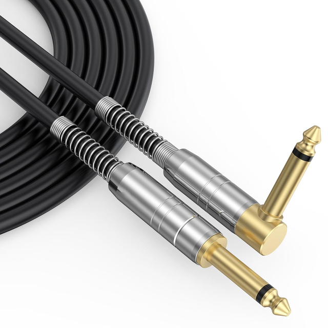 Factory Wholesale Noiseless Braided Guitar Cable Wire Jack Instrument Cables for Electric Guitar Bass