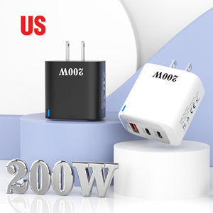 Cargador Rápido de 3 Puertos y 200W, Cargador de Pared USB Tipo C QC3.0, Adaptador de Carga para Teléfono Móvil, Venta al Por Mayor - Product Image 2