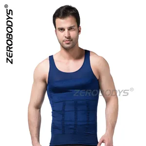 ワンドロップシッピングW007コンプレッションシャツおなかコントロールスリムシェイプウェア女性化乳房アンダーシャツメンズスリミングボディシェイパー