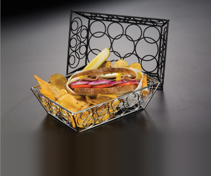 Rettangolo di Metallo Cesto di <span class=keywords><strong>Pane</strong></span> Cibo Servire Cestini Display Paniere Alimentare <span class=keywords><strong>Per</strong></span> Il Ristorante - Product Image 5