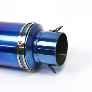 51mm universel moto <span class=keywords><strong>silencieux</strong></span> d'échappement longueur bleu couleur tuyau Scooter pour GY6 échappement CBR125 FZ400 <span class=keywords><strong>Z750</strong></span> R1 R3 R6 SC025 - Product Image 5