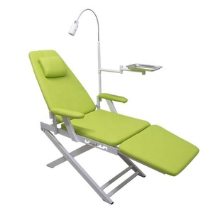 Chaise dentaire pliante de conception simple de chaise dentaire portative avec l'unité dentaire de système de turbine à air chaise dentaire mobile légère - Product Image 6