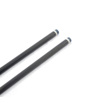 Queue de billard 1/2 en fibre de carbone intégrale, joint 3/8*8, embout imprimé bleu, fût en carbone à faible déflexion pour les tournois professionnels