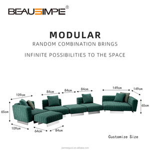 Hiện đại sang trọng gỗ couch sofa Set Twiggy biệt thự Modular kết hợp đồ nội thất cho phòng khách sofa đơn cho phòng ngủ - Product Image 6