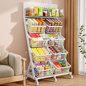 Nhiều lớp cửa hàng cửa hàng siêu thị lưu trữ Kệ Trái Cây Rau lưu trữ Kệ thực phẩm snack kẹo lưu trữ di động giá - Product Image 3