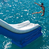 Toboggan aquatique gonflable personnalisé pour yacht, toboggan flottant pour quai de bateau, pour divertissements marins de luxe