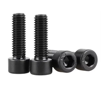 Harga Pabrik DIN912 Soket Cap Head Grade 8.8 Baja Karbon Oksida Hitam M6-M20 Baut Allen Hex untuk Mesin Otomotif