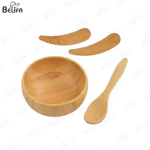 BELIFA экологически чистый натуральный бамбуковый косметический шпатель для ухода за лицом деревянный шпатель