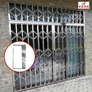 <span class=keywords><strong>Design</strong></span> moderno antifurto porta di sicurezza in lega di alluminio retrattile con scorrevole pieghevole e griglia di sicurezza per l'ingresso del centro commerciale - Product Image 6