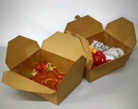 Eco-Friendly Brown Kraft Paper Food Box for Fast Food Takeaway
