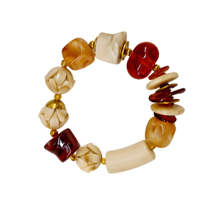 Fashion <b>Beaded</b> <b>Bracelet</b> 316L Stainless Steel PVD <b>Gold</b> Plating Sustainable Resistant Multi Color Design - Product Image 2