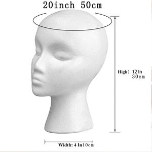 Un nouveau design <span class=keywords><strong>tête</strong></span> de <span class=keywords><strong>mannequin</strong></span> en <span class=keywords><strong>styromousse</strong></span> avec support pour perruque beauté maquillage pratique bricolage moules à colorier - Product Image 6