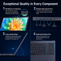 1. Ordinateur portable 15,6 pouces neuf, AMD Ryzen 3 3200U Quad Core, 8 Go de RAM, 256 Go de SSD, Full HD IPS, Windows 11, ordinateur portable pour étudiants
