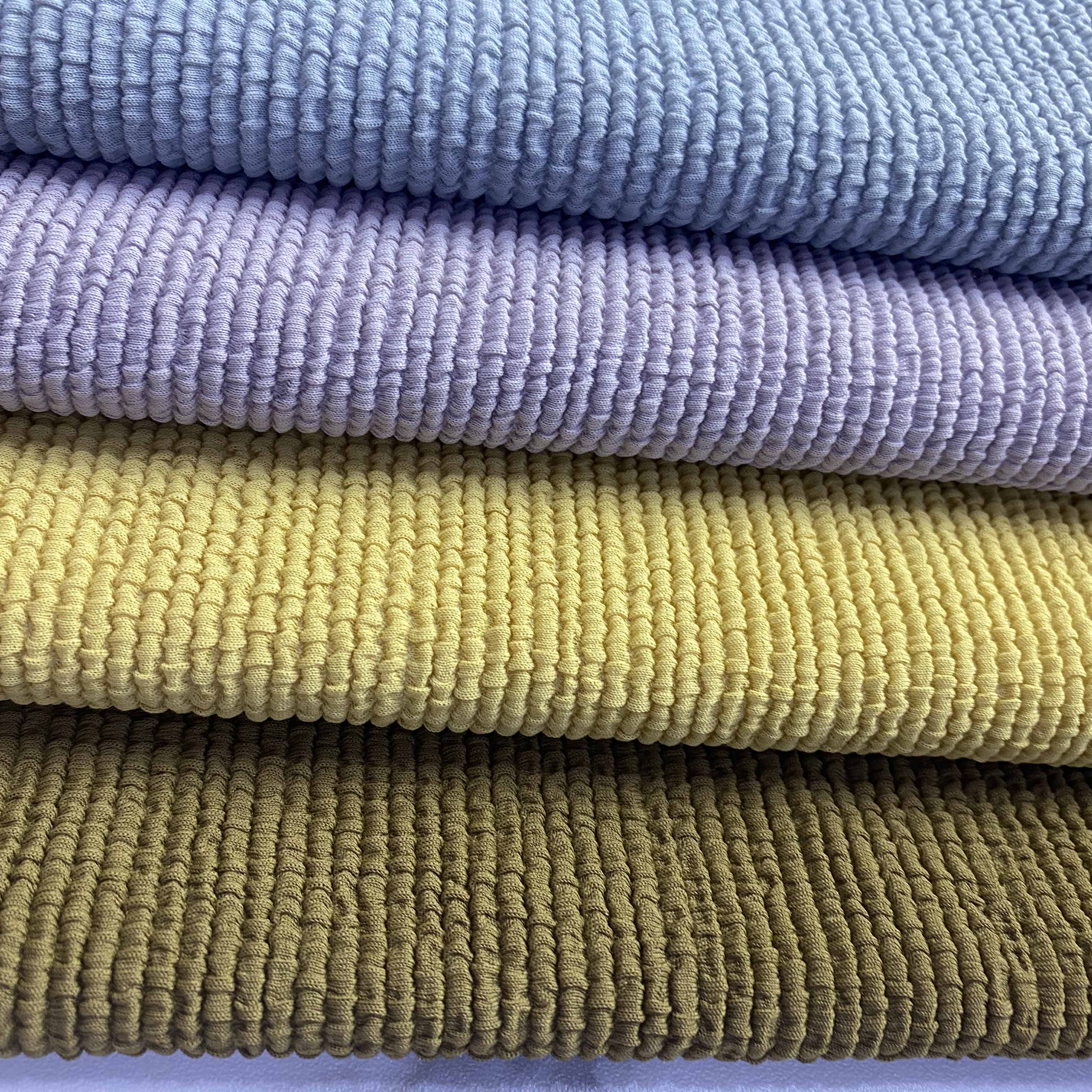 textured soft knitted nylon spandex 4 way stretch seersucker crinkle fabric for swimwear