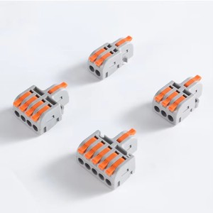 Conector de cable de tipo palanca AP-13 Linkconn 1 entrada 3 salidas, bloque de terminales de conexión rápida, accesorios naranja - Product Image 3