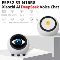 DeepSeek XiaoZhi AI Robot Voice Chat ESP32-S3 1.28 inci LCD N16R8 papan pengembangan Jam ornamen Desktop