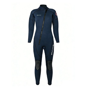 Securrent Women's 1.5Mm Fullsuit Neoprene <b>Wetsuit</b> Long Sleeve High Neck For Surfing Diving Swimming - Product Image 4