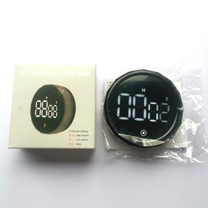 Temporizador digital de cocina con pantalla LED redonda, control táctil, magnético, temporizador de cuenta regresiva de 60 minutos para la gestión del tiempo de cocción - Product Image 1